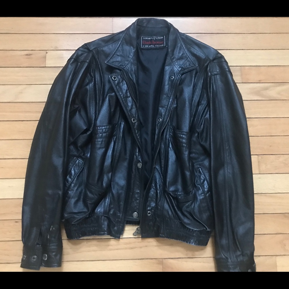 Authentic Vintage Leather Jacket, unisex, like new